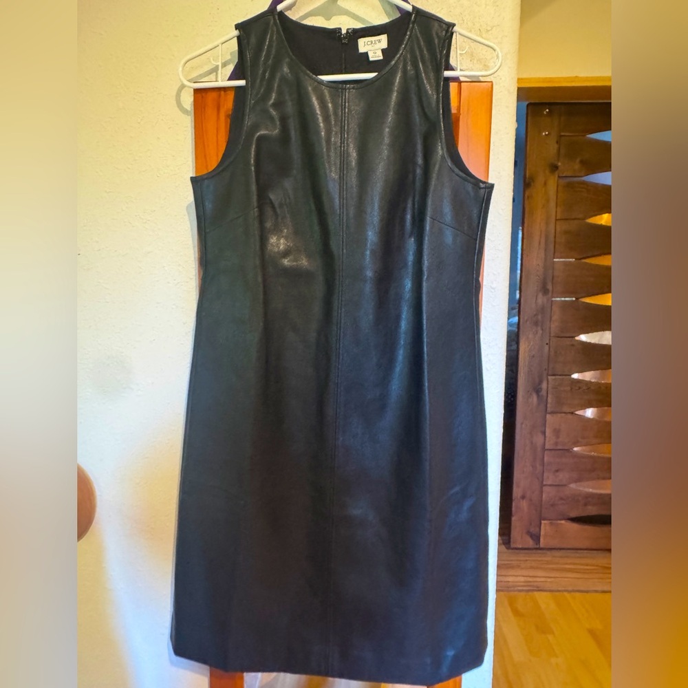 J. CREW NWOT Black Vegan Leather Dress